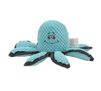 HEEPDD Octopus Dog Chew Toy 10x26cm Plush Squeaky Crinkle, Interactive Puppy Teething Toy, Funny Cute Stuffed Animal for Small Dogs, Teeth Cleaning and Boredom Relief (Blue)