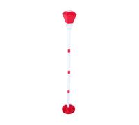 HEEPDD Outdoor Bubble Machine Standing Blower Height Adjustable Rechargeable 10 Hole LED Music Detachable Wand for Family Yard Lawn Camping Party with 21 33 47 Inch Settings Stable (Red)