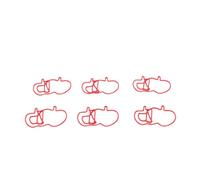 HEEPDD Paper Clips 100Pcs Fruit Shaped Red Iron Metal Cute Office Clips for File Organization, Rust Proof Smooth Edge for Teacher Gifts Classroom School Supplies