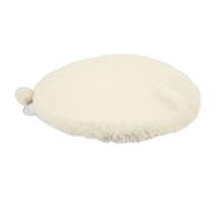 HEEPDD Pet Bed Round Plush Donut Bed, Rabbit Wool, Warm Comfy Sleeping Mat for Dogs and Cats with Small Ball for Cozy Comfort Pet Round Plush Donut, Soft Imitation Nan Cat (cheese white)