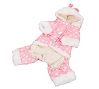 HEEPDD Pet Cold Weather Jacket Dog Winter Coat, Warm Thickened Classic Dots Design Hoodie for Small Medium Large Dogs Like Teddy Chihuahua Husky Dog Clothing (L)