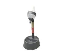 HEEPDD Pet Standing Water Dispenser Adjustable Height Dog and Cat Bowl with Detachable Pole Ensures Automatic Hydration for Pets Up to 24 Inches Tall Ideal Indoor Outdoor Use for Busy (Deep Gray