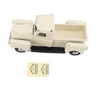 HEEPDD Pickup Truck Model, Tin Metal Pull Back Vehicle with Fine Workmanship for Office Desk Decoration and Collectible Display, 7.87 Inch Vintage Car Model (White Mini Truck)