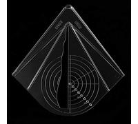 HEEPDD Plastic Center Finder Quickly Locates Circle Square Centers Up to 8 Inches for Woodworkers Transparent Impact Resistant Material Ensures Precision Layout Lightweight 2.3