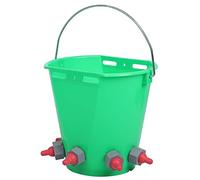 HEEPDD Plastic Milk Feed Bucket, Large Capacity Animal Feeding Pot with Multiple Nipples, 8L for Sheep and Cattle on Livestock Farms (Five-mouth model)