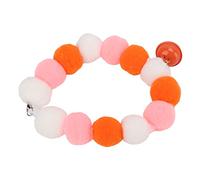 HEEPDD Plush Cat Collar, Soft Elastic Pom Pom Design, Cozy Winter Accessory for Cats and Small Dogs (M)