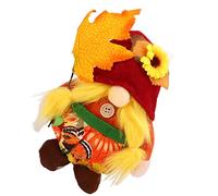 HEEPDD Plush Elf Dwarf Toy Cute Pumpkin Color Felt Dwarf Decorations Elf Table Decor Gnome Home Decor with Soft Felt Material for Thanksgiving Party Fireplace Shelf
