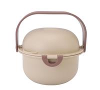 HEEPDD Portable 2 in 1 Dog Feeder Bowls Collapsible Dual Dog Bowls Foldable Travel Dog Bowls with Stainless Steel Base for Dogs Cats Outdoor Travel Camping Hiking (Apricot Color)