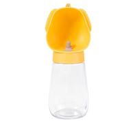 HEEPDD Portable Dog Water Bottle 350ml, Leak Proof Puppy Water Dispenser with Drinking Bowl and One Hand Button for Walking Hiking Travel Sky Blue (Yellow)