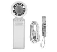 HEEPDD Portable Handheld Fan, 4000mah 4 Gears Wind Rapid Semiconductor Cooling Small Pocket Fan for Daily Outings Beach Camping Cycling (White)