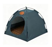 HEEPDD Portable Pet Tent House Breathable Bed with Removable Mat, Foldable Collapsible Design Fiberglass Poles, Machine Washable Cover, for Indoor Outdoor Use Patio Travel (L 48 * 48 * 42 CM)