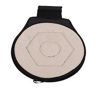 HEEPDD Portable Round Car Cushion, Breathable Polyester Material, 360 Degrees Rotating for Elderly, Children and Pregnant Women in Cars and Offices, 14.96in Diameter (Beige)