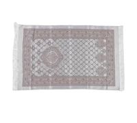 HEEPDD Prayer Rug, Cotton Cloth Muslim Prayer Mat with Traditional Embroidery and Tassels, Portable Travel Rug with Carrying Bag and Bead, for Meditation Prayer Home Decor (Coffee Color)