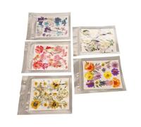 HEEPDD Pressed Flowers, Colorful Dried Flowers for Resin Nail Art, Assorted Styles for DIY Crafts, Imitated Dried for Scrapbooking Handmade Materials (Type 1)