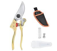 HEEPDD Pruning Shears Garden Tools Anti Rust Alloy Steel Blade 2 Inch Cut Capacity Spring Action Comfort Grip with Safety Buckle for Branch Pruning Floral Arrangement