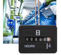 HEEPDD Quartz Hour Meter, Durable Sealed Design, Accurate Engine Time Counter, 10-80V AC DC, Ideal for Generators and Industrial Machinery Industrial Control Components