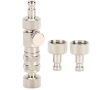 HEEPDD Quick Connect Coupler Brass Airbrush Hose Adapter with Air Control Button, Quick Connect Coupler for Modeling and Craft Painting Nan