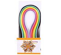 HEEPDD Quilling Paper Strips, 160 Strips 22 Colors Educational Handicraft Toy for Kids DIY Art Crafts Tool Set 3mm x 39cm for Creative Projects Scrapbooking