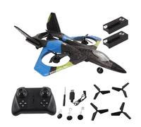 HEEPDD RC Fighter Plane, Fixed Height, Remote Control, Glider, Headless Mode, 4k, HD Camera, 4 Engines, Turbofan, for children's Playground (Dual Battery)