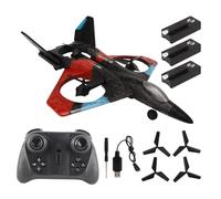 HEEPDD RC Fighter Plane, Fixed Height, Remote Control, Glider, Headless Mode, 4k, HD Camera, 4 Engines, Turbofan, for children's Playground (Triple Battery)