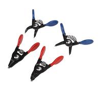 HEEPDD Retaining Ring Pliers Kit, Internal External Circlip | 4pc Quick-Change Tip Set for Alternator Pulley Work, Tension-Activated Return Action, Pull Lock Rings from Steering