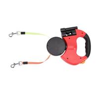 HEEPDD Retractable Dog Leash 2 in 1 with Color Coded Control Reflective Leads Rainproof Dog Walking Leash for Small and Large Dogs 360° Free (Red)