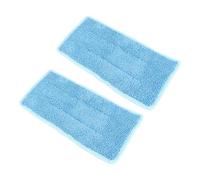 HEEPDD Reusable Mop Pads, Ultra-fine Microfiber, 11.8x5.9 Inches, Quick-Fastening Tape, Reusable & Washable, Perfect for Hardwood Floors, Blue Design (2 Pcs)