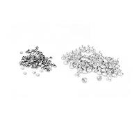 HEEPDD Rhinestones Rivet Tack, Crystal Inlay Tubular Metal Studs 100pcs Rapid Rivets for Leather 100pcs Rapid Rivets for Leather Clothing Shoes Bags