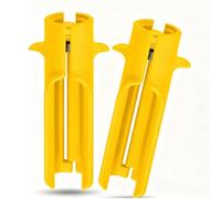 HEEPDD Rose Thorn Stripper Tool, 2 Pack Plastic Stem Leaf Remover (Yellow) | Single Stroke Pull Stripping, Hands-Free Grip, Smooth Stem Preservation, Floral Bouquet Prep, Home Gardening Use