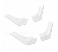 HEEPDD RV Rain Gutter Spout 4 Pack Plastic Roof Water Diverter, Tool Free Install, Helps Reduce Leaks and Black Streaks for Travel Trailer Fifth Wheel (White)
