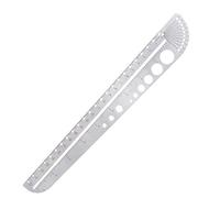 HEEPDD Scale Ruler, Multifunctional Stainless Steel Measuring Tool with Compass Protractor and Hex Socket, for Designers and Craftsmen