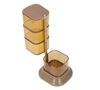 HEEPDD Seasoning Box Set, Rack with Spoon, Perfect for Kitchen Organization and Easy Access to Seasonings Seasoning Box Set, Plastic 4 Layer Rotating Nan Household Appliances