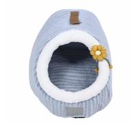 HEEPDD Semi Enclosed Soft Plush Pet Cave House Cozy Warm Dog Bed Cave with Carry Handle for Cats Dogs Small Pets (M)