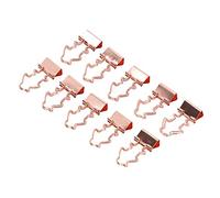 HEEPDD Shape Clips with Storage Box, 30 Pcs, 1.6 Inches | Curved Edge No-Tear Grip, Rose Gold Rustproof Iron, Foldable Handles for Paper Binding, Document Organizing, School Office