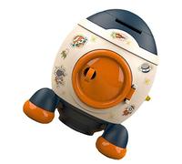 HEEPDD Ship Piggy Bank,Atm Money Saving Box Toy Money Box Piggy Bank Home Decoration Space Theme Decorations for Kids Cash Can Atm Bank Money Bank (Morandi Blue)