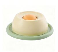 HEEPDD Slow Feeder Lick Bowl, PP Interactive Cat Licking Bowl with Rotating Ball Non Slip Base and Orbital Design Pet Accessory for Large Medium Small Pet Post Operative Rehabilitation (Yellow)