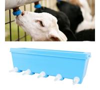 HEEPDD Small Animal Milk Feeder Piglet Puppy Baby Lamp Goat Milk Feeder with 5 Nipples Farm Drinking Equipment Pet Feeding Bucket Teats Lamb Feeder for Nursing Animal Lamb