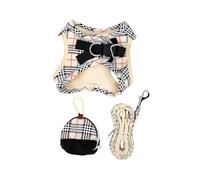 HEEPDD Small Dog Harness Leash Set, Reflective, Breathable | Vest Spreads Pull, Dual Lock Secure, Night Glow Strips, ID Pocket, 5ft Lead, 5.5-8.8lb, Walks, Toy Breeds