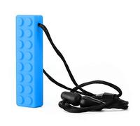 HEEPDD Soft Baby Teether, 100% Food Grade Silicone, Sensory Chew Necklace for Toddlers, Soothes Autism and ADHD Needs, Perfect for Bathtime and Outdoor Fun (Blue)