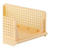 HEEPDD Stackable Plastic Drawer Storage Basket 12.99x16.93x7.28in (Yellow)