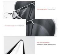 HEEPDD Stainless Steel Baking Funnel with Rack for Control Kitchen Desserts | Food Grade Silver Steel, Spring-loaded Handle, Scratch-resistant Frosted , Ideal for Bakery Cake Shop Soda Fountain