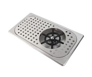 HEEPDD Stainless Steel Glass Rinser, Automatic Cup Washer with 360° Rotating for Bar Restaurant Hotel Cafe Kitchen Sinks, Brushed Stainless Steel