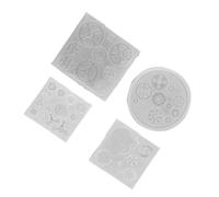 HEEPDD Steampunk Clock Gear Silicone Moulds, 4-Piece Set for Epoxy Resin Casting, DIY Jewelry Craft Decoration, Handmade Art Projects