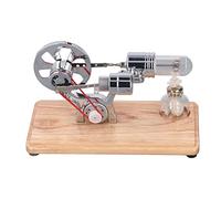 HEEPDD Stirling Engine Model Kit, Low Noise Operation, Low Pollution Design, Glass Tubes for Observation, Educational Science Toy for Adults and Students, 12 Oz Miniature Motor with