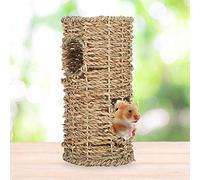 HEEPDD Straw Tunnel Tube, Toy, Natural Water Grass Pet for Hamsters, Chinchillas and Squirrels, 7.9 X 3.9in Straw Tunnel Tube, Summer Hamster Chewing Nan Small Pet Supplies
