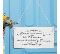 HEEPDD Suspension Plate in Wedding Wood with The Theme of The Sky, Vintage Ornaments for, Durable Wood Material, Size 8x4.3 Inches, Adapted to The Wedding Decoration