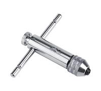 HEEPDD T Handle Ratchet Tap Wrench, Alloy Steel Adjustable Ratchet Tool, 2 Way Action, Ideal for T L Shape Long Shafts (M5-M12 Short)