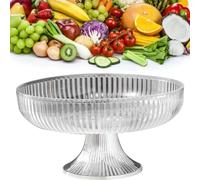 HEEPDD Tableware Bowls Multifunctional Plastic Serving Tray for Candy Nuts Snacks Stylish Elegant Design for Living Room Dining Table 10.2x5.7in Fruit Plate Decorative Nan (Transparent Color)