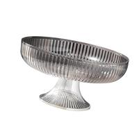 HEEPDD Tableware Bowls Multifunctional Plastic Serving Tray for Candy Nuts Snacks Stylish Elegant Design for Living Room Dining Table 10.2x5.7in Fruit Plate Decorative Nan (Silver Gray)