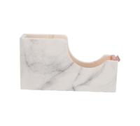 HEEPDD Tape Dispenser with Heavy Base Refillable Masking Tape Dispenser 4.7x2.6x1.4 Inch, Acrylic Weighted Desk for Office Home School Non Slip (Marble Rose Gold)